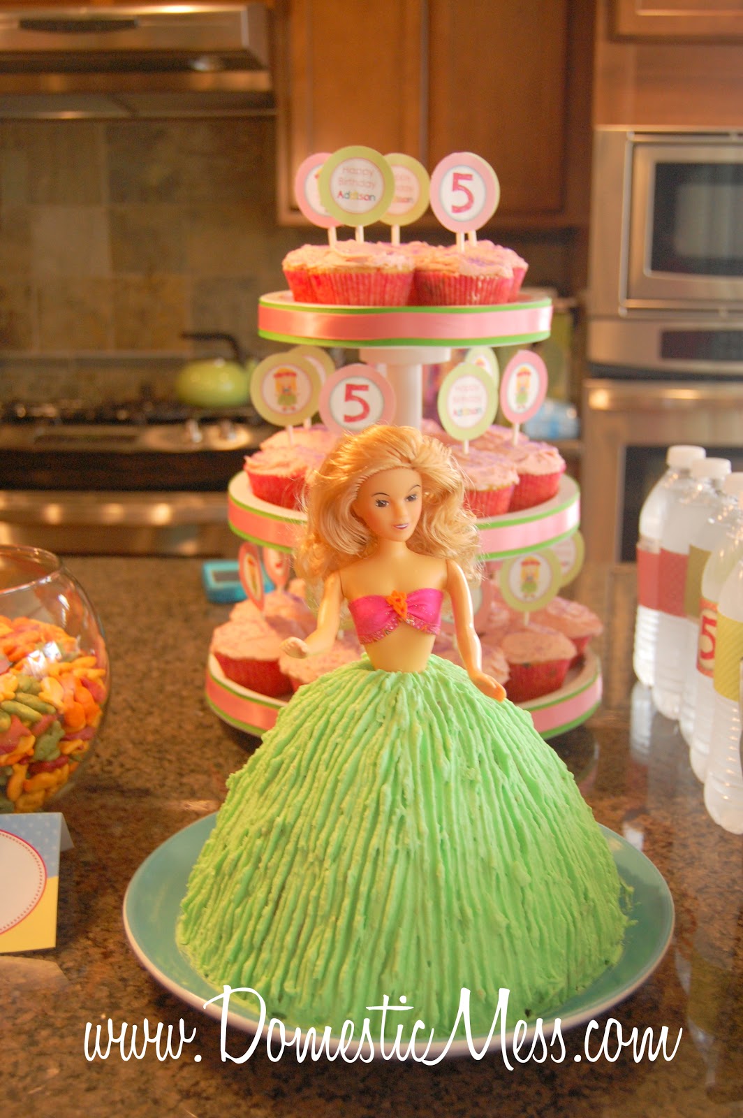 luau birthday hawaiian cake cakes mess domestic punch bowl hula parties 5th hawaian