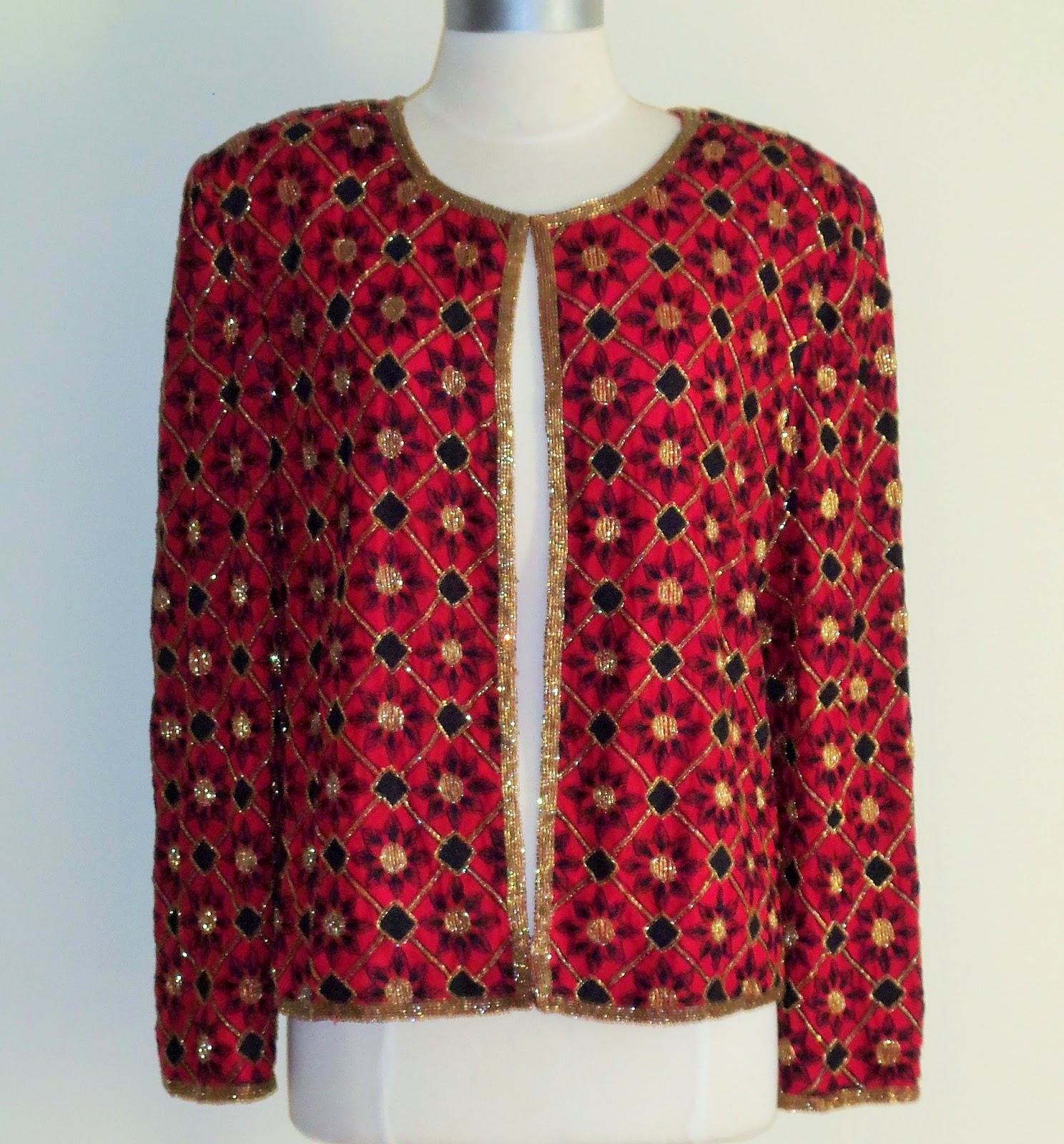 Thrifty Chic Shop Sparkly Vintage Modern Beaded Blouses and Jackets