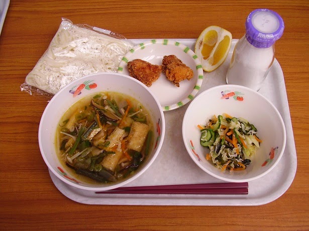 はやしま一貫教育ブログ 山菜おかめうどんは