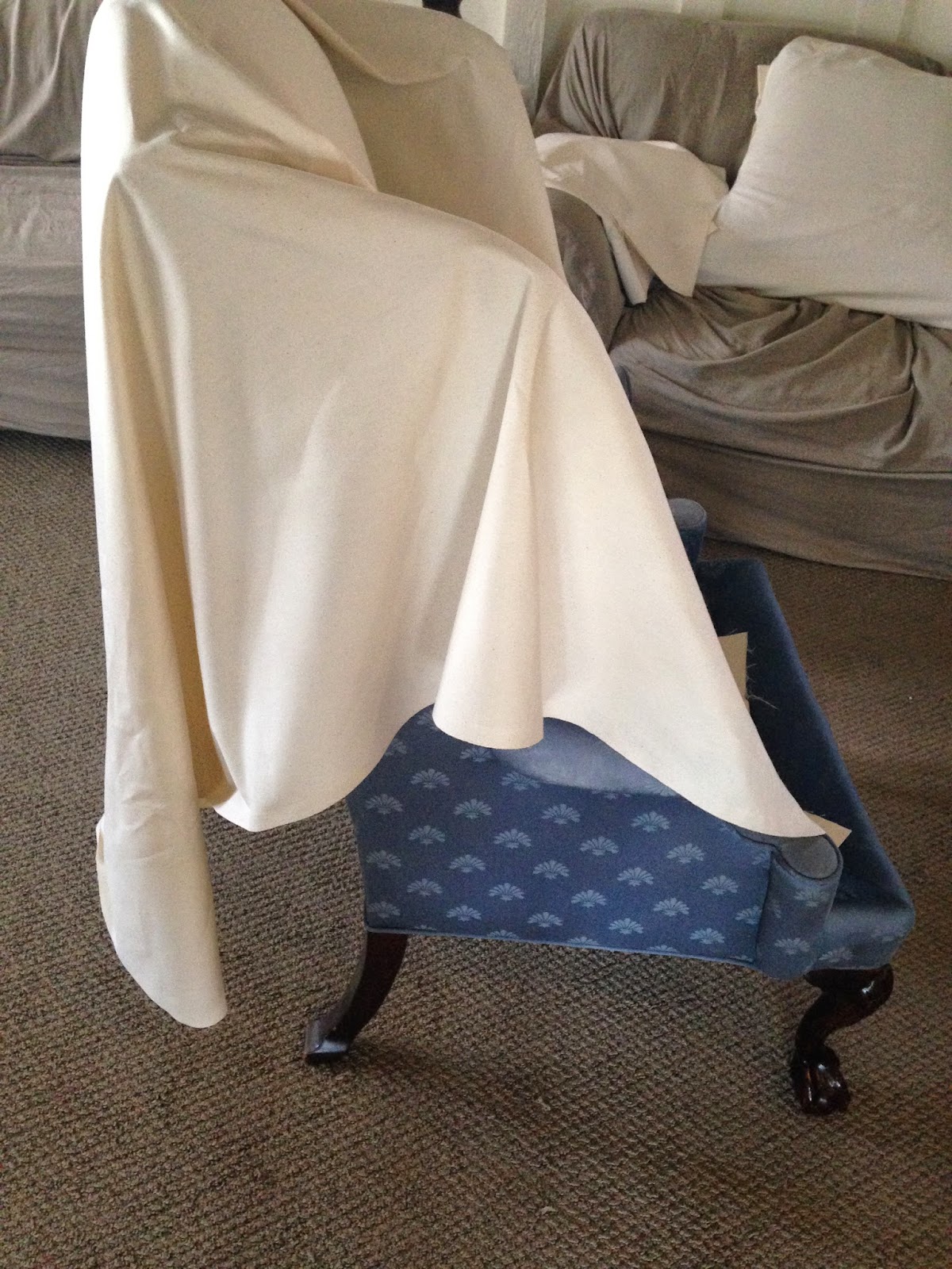 Creative Instincts DIY Wingback Chair Slipcover