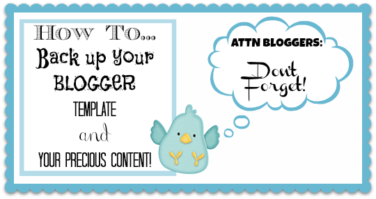 How to Back Up Blogger Blog