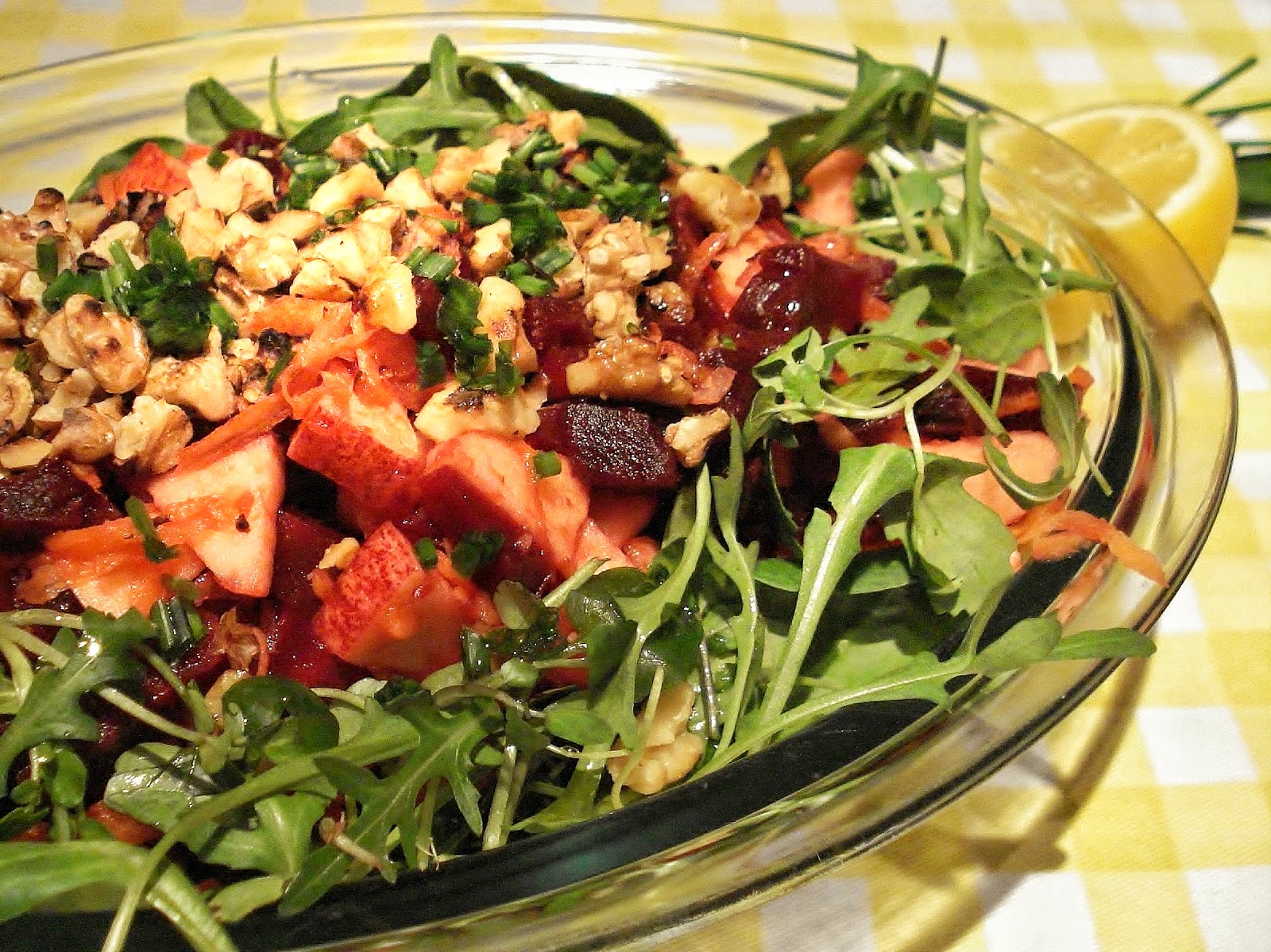 Beetroot, Carrot, Apple & Walnut Salad GF SCD Gluten Free SCD and Veggie