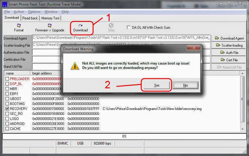 Sp flash tool failed to open com