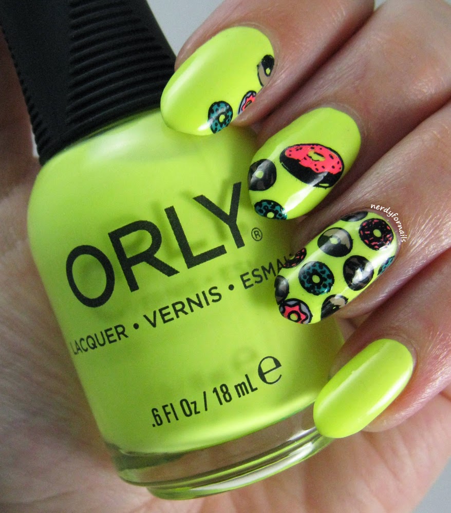 Orly Key Lime Twist Sugar High Collection with Doughnut Stamping Bundle Monster