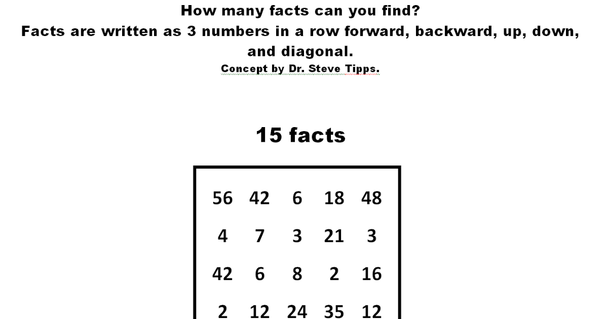 Math Facts Fluency Blog: Math Fact Puzzles!