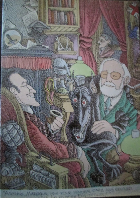 Gahan Wilson draws Jerry Margolin and Sherlock Holmes