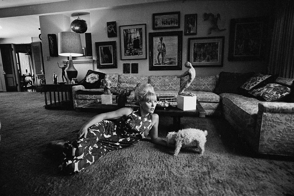 Elke Sommer in her living room