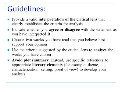 Critical lens essay outline worksheet