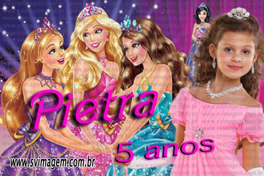 Convite barbie escola de princesas