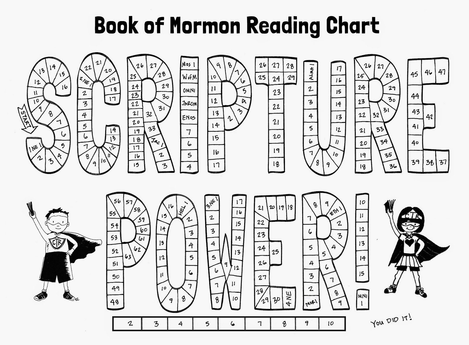 Book Of Mormon Reading Chart 1 Year