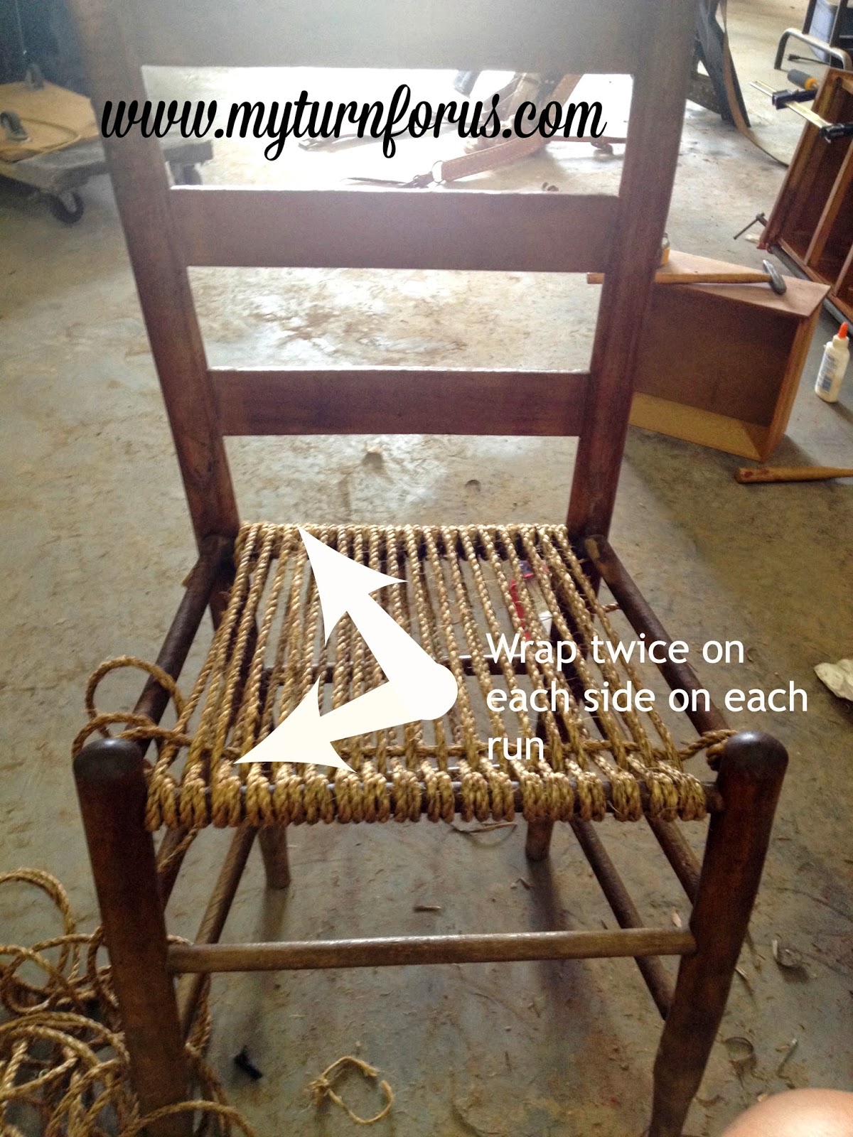 how to weave a chair seat with rope