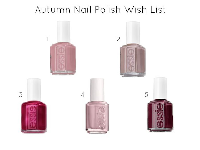 Friday Five / Autumn Nail Polish Wish List - Miss Bella blogs
