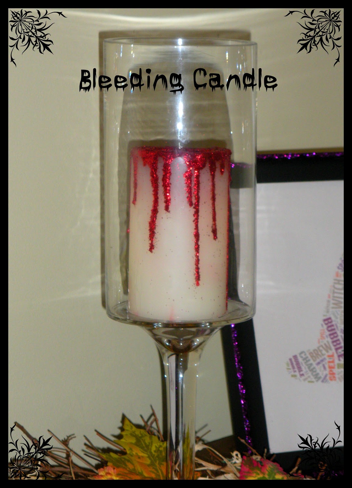Craft A Spell Bleeding Candle {Glitter Edition}
