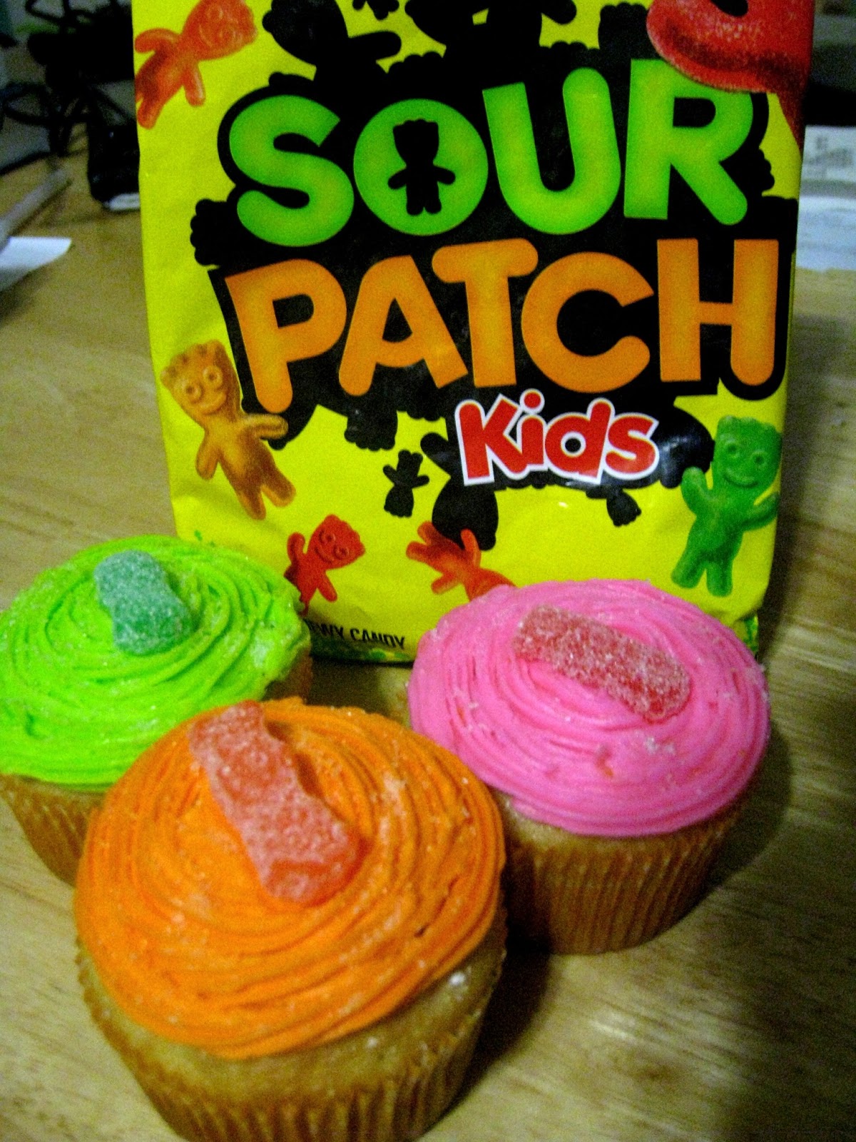 The Girl Who Made Cupcakes Sour Patch Cupcakes (aka Blizzard 4)
