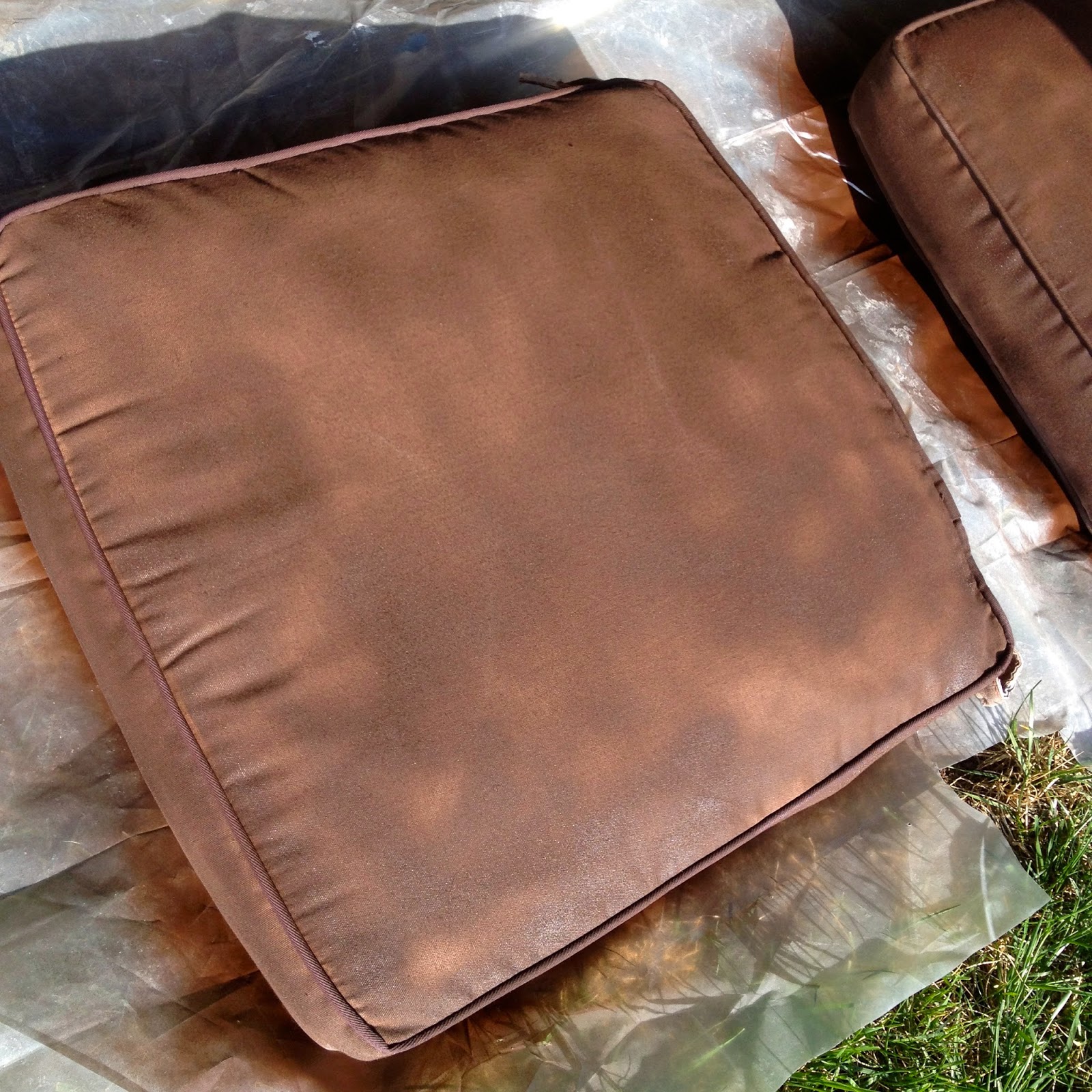 DIY Why Spend More Spray painting outdoor cushions
