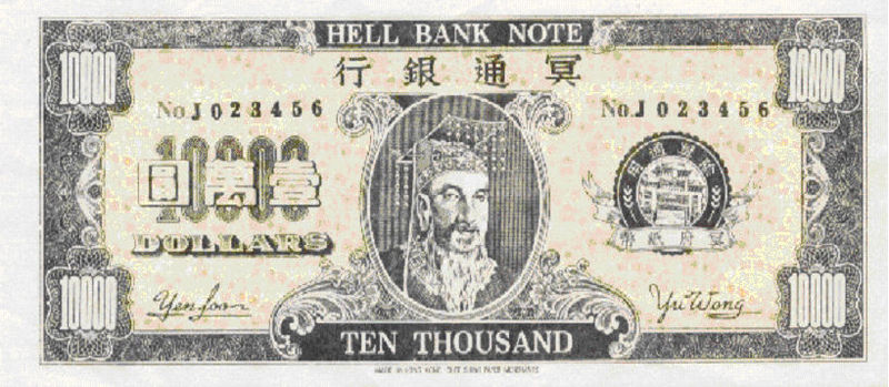 Delineating Art Paper Ingots and Hell Bank Notes