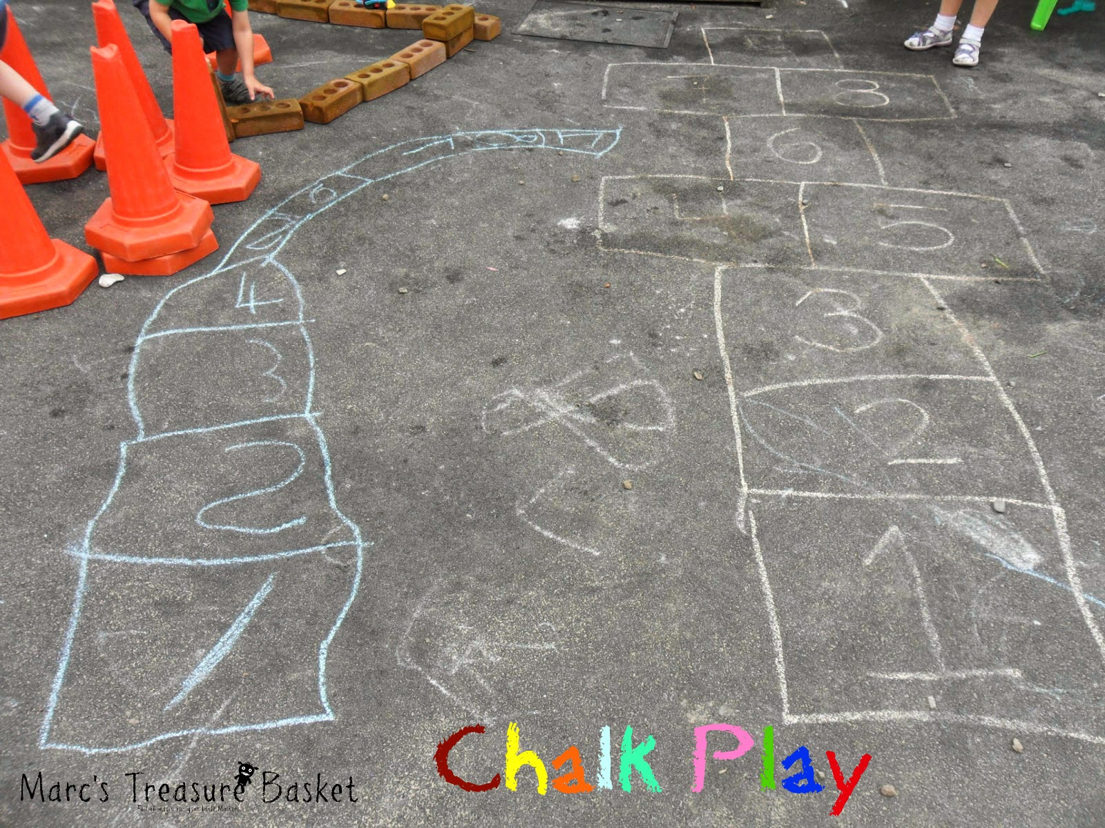 Marc's Treasure Basket Hopscotch Chalk Play