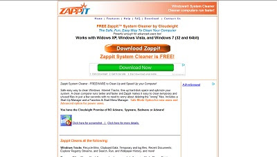 Zappit System Cleaner, Cleaning and Tweaking