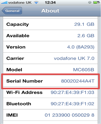 iphone serial model number find date apple carrier give manufacture typically following