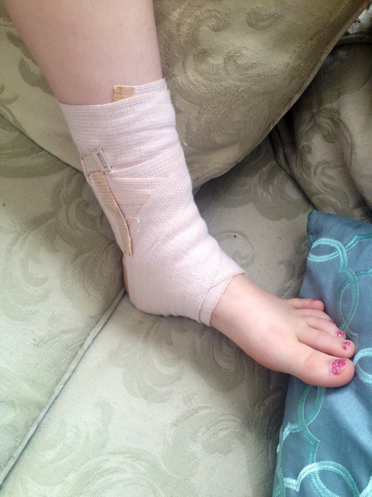 Healing Hannah, Healing Me HOORAY! It's sprained!!