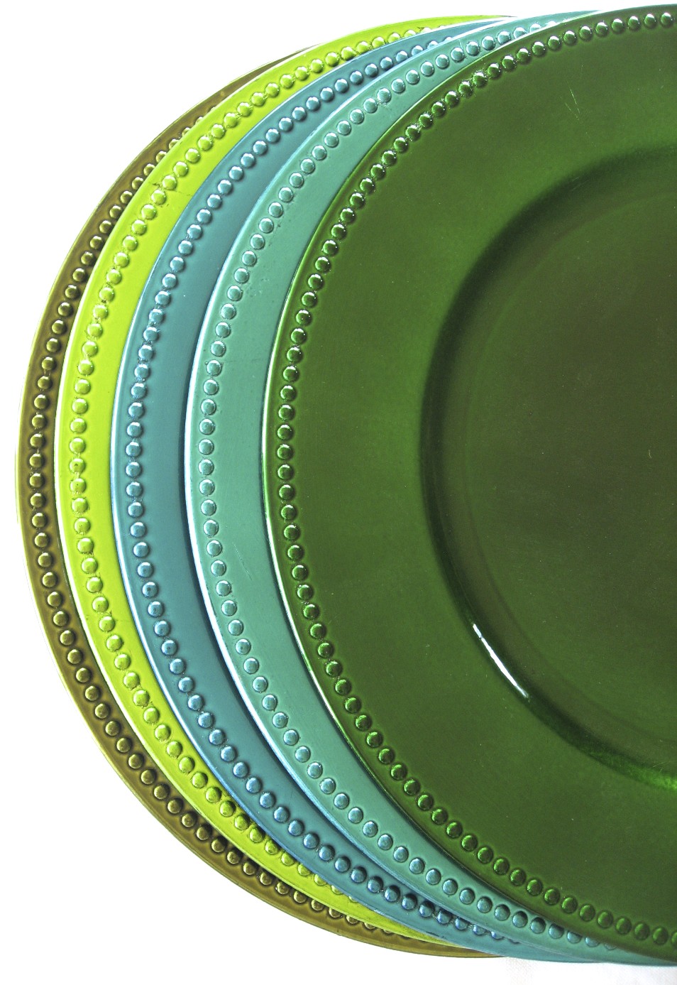 T E Couture Linens Vibrant Colored Charger Plates