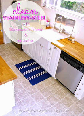 how-to clean stainless steel with barkeepers friend and mineral oil