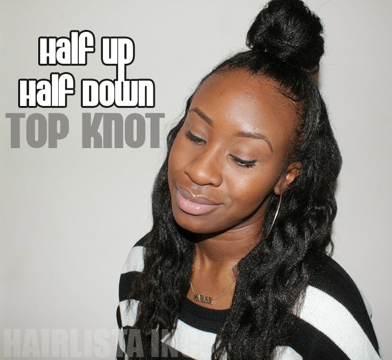 My Hair Half Up Half Down Top Knot Hairlicious Inc.