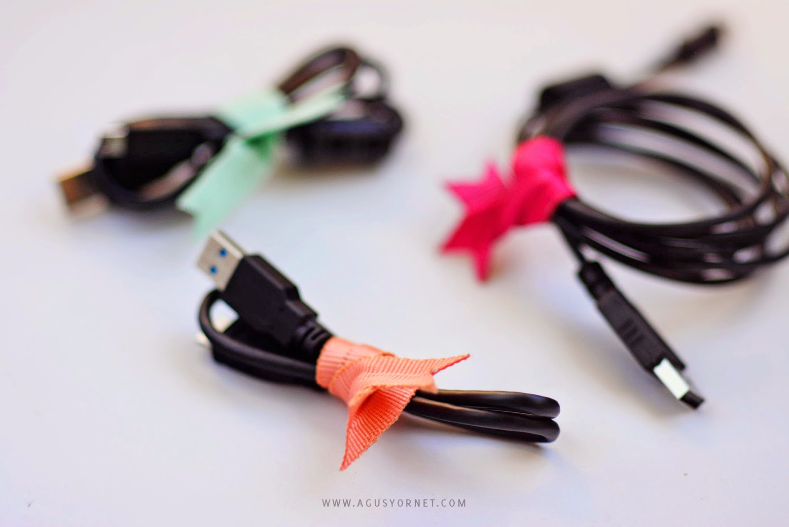 Ribbon Twist Ties Ordenando cables Agus Blog