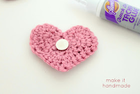 Crochet Heart Magnets Tutorial by Make It Handmade