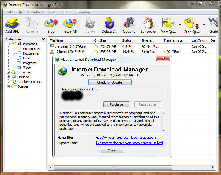 Internet Download Manager Version 6.18 Build 12 Crack