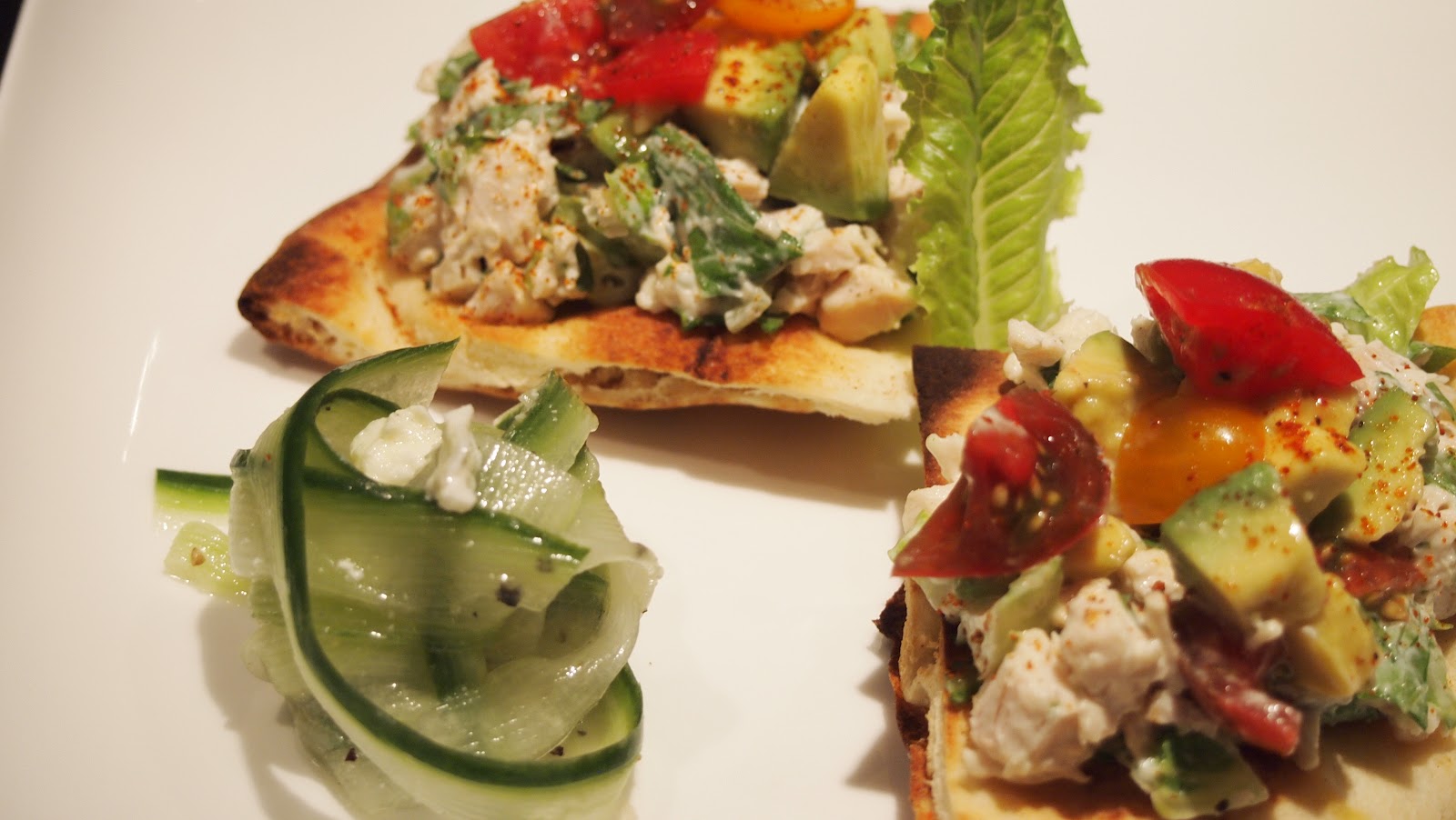 EpiCurious Generations Spicy Chicken Salad on Toasted Naan