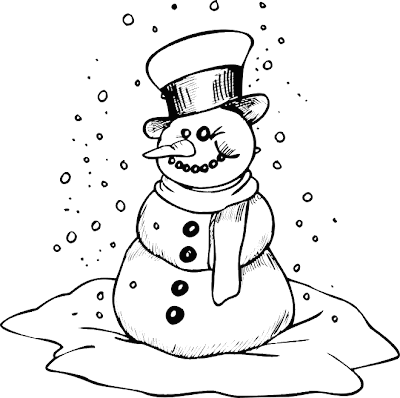 Blank Snowman Coloring Pages 