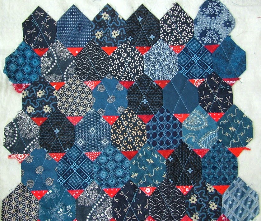 Blue Moth Week 26 EPP Quilting