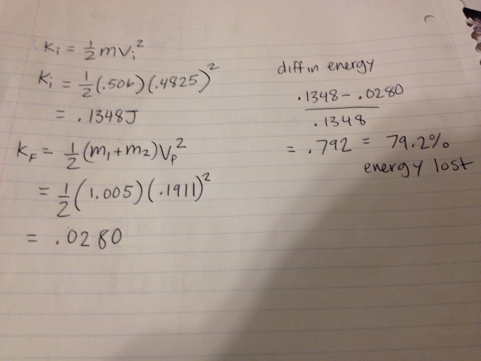 Physics 4A jsanchez Inelastic Collisions
