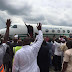 Former President Jonathan and wife arrive Port Harcourt (photos)