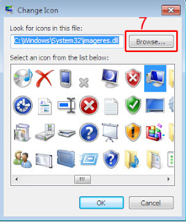 Cara Mengubah icon pada windows 7