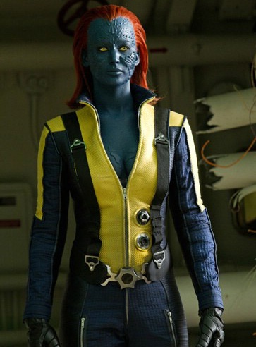 Mystique Xmen First Class Does Mystique color her hair or is that 