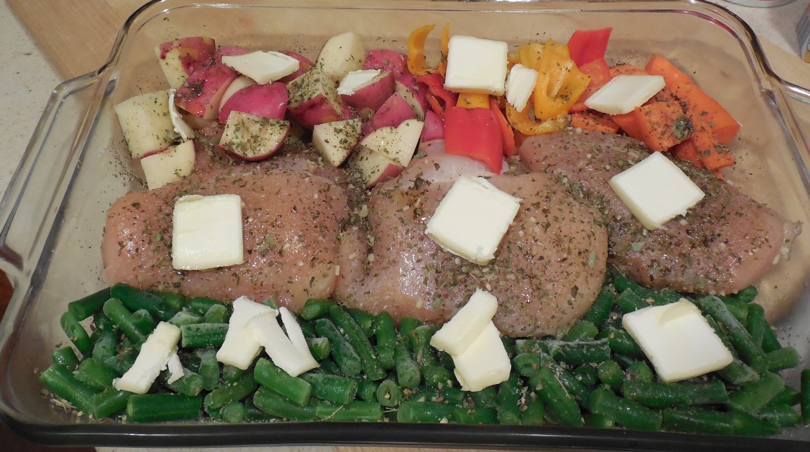 marys bites Easy Chicken, Green Beans and Potato Bake