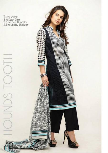 Orient Textiles Black and White Lawn Collection 2013