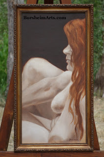 Dana Lounging - Original Oil Figure Painting from Life by Kelly Borsheim