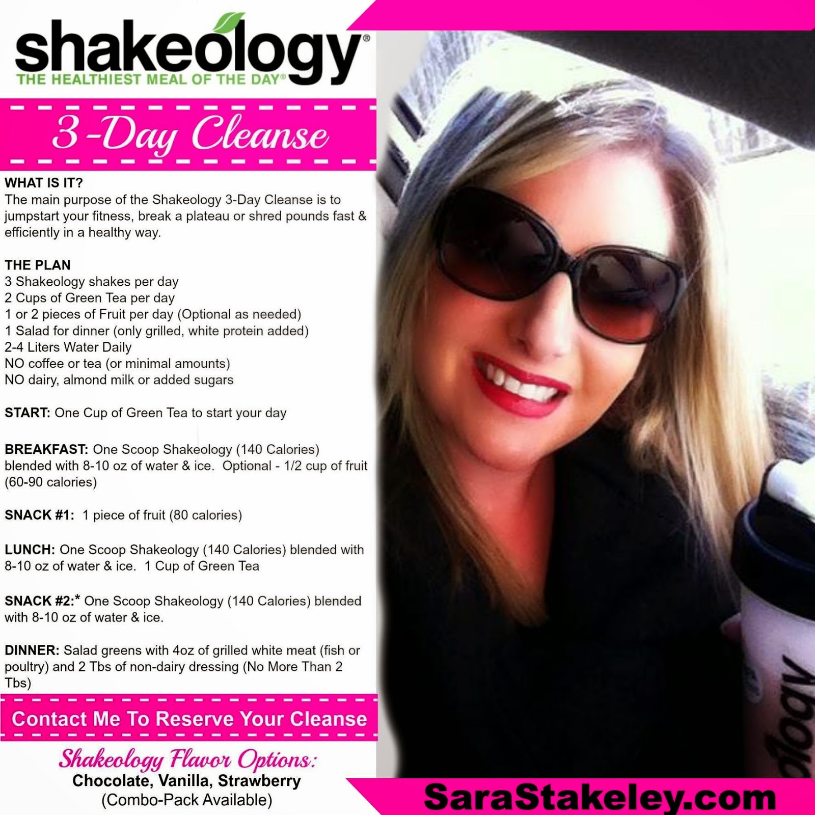 www.sarastakeley.com Shakeology Cleanse