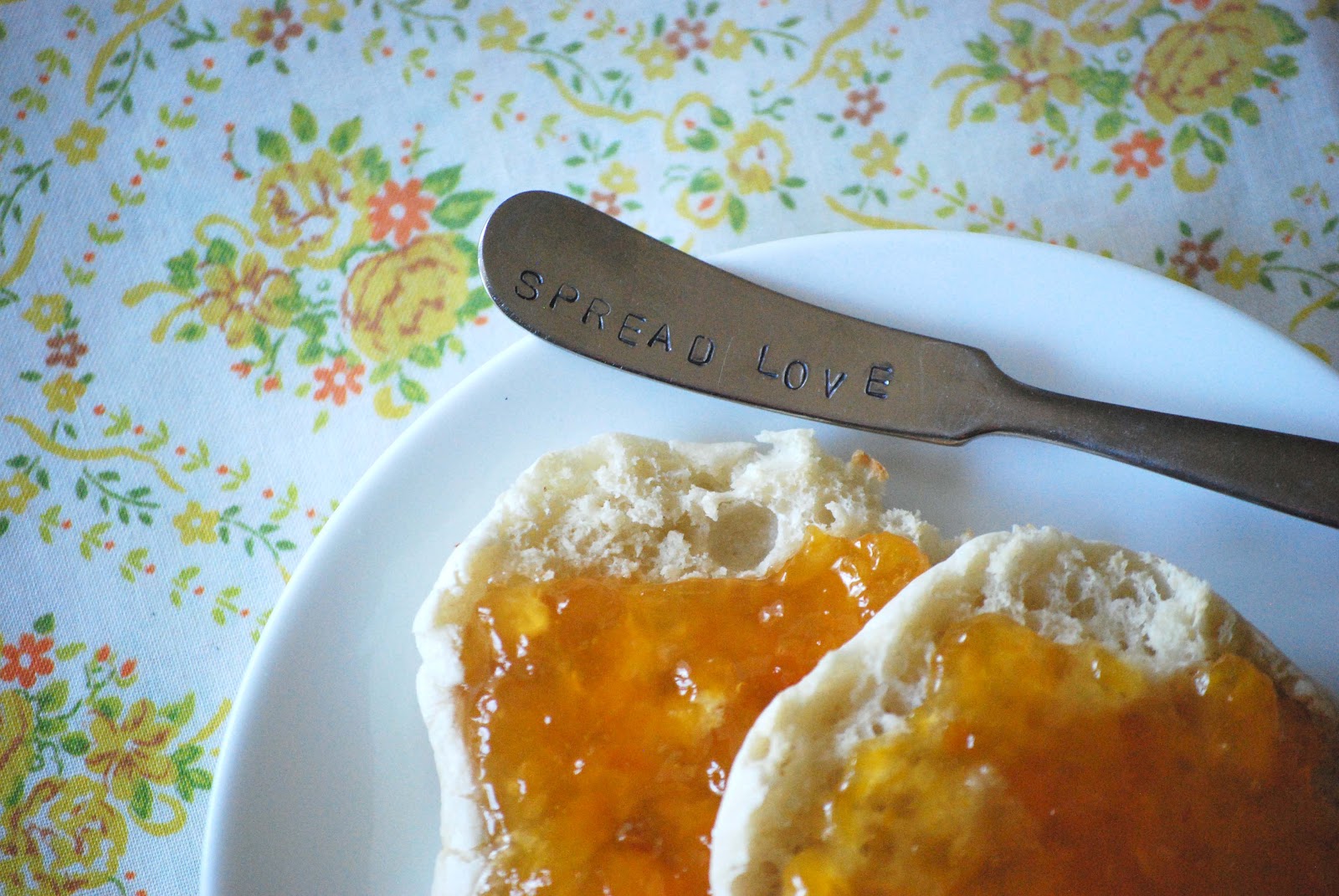 Abstract Grace hand stamped jam knives