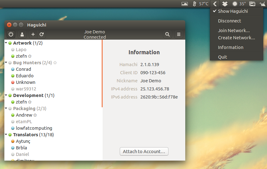 Hamachi Linux GUI `Haguichi` 1.3.0 Released With New UI  Upd8