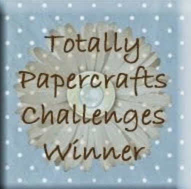 I won Totally Papercrafts challenge