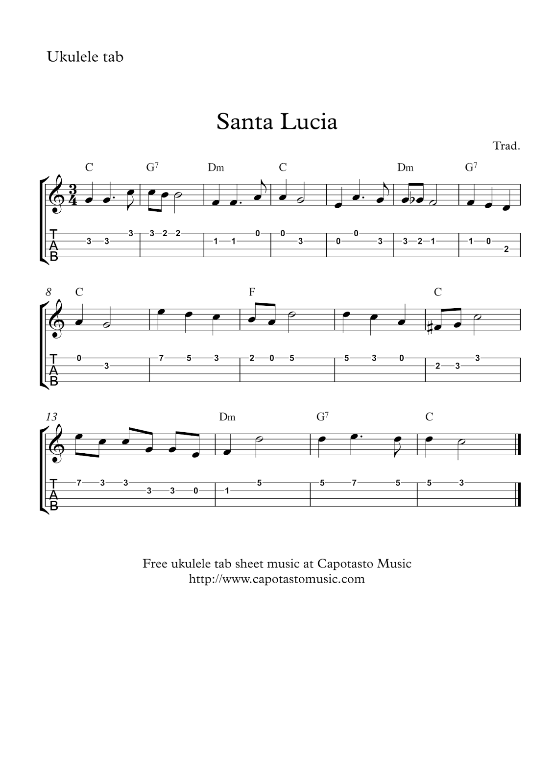 Santa lucia music free