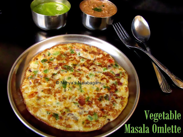 Mixed Vegetable Masala Omelette