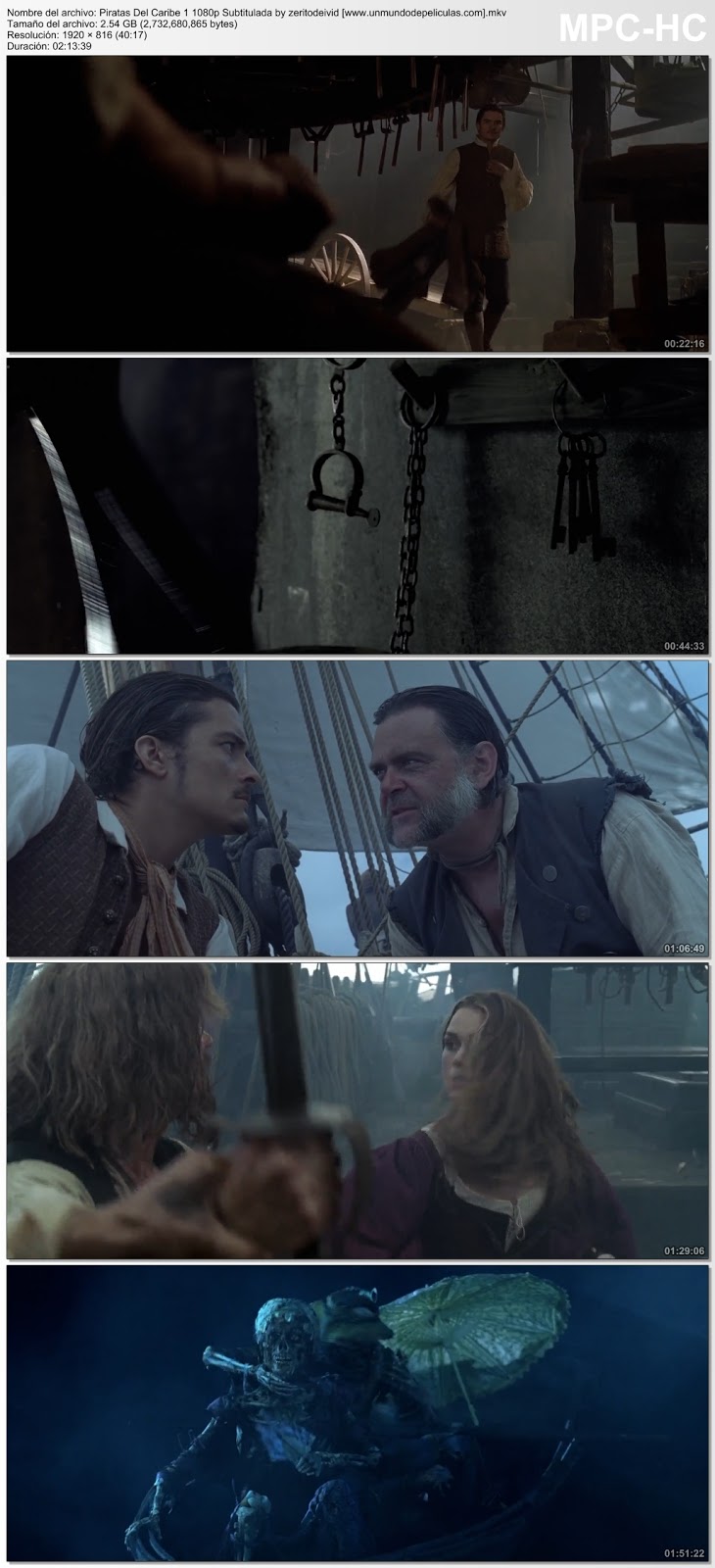 Capturas de la película.