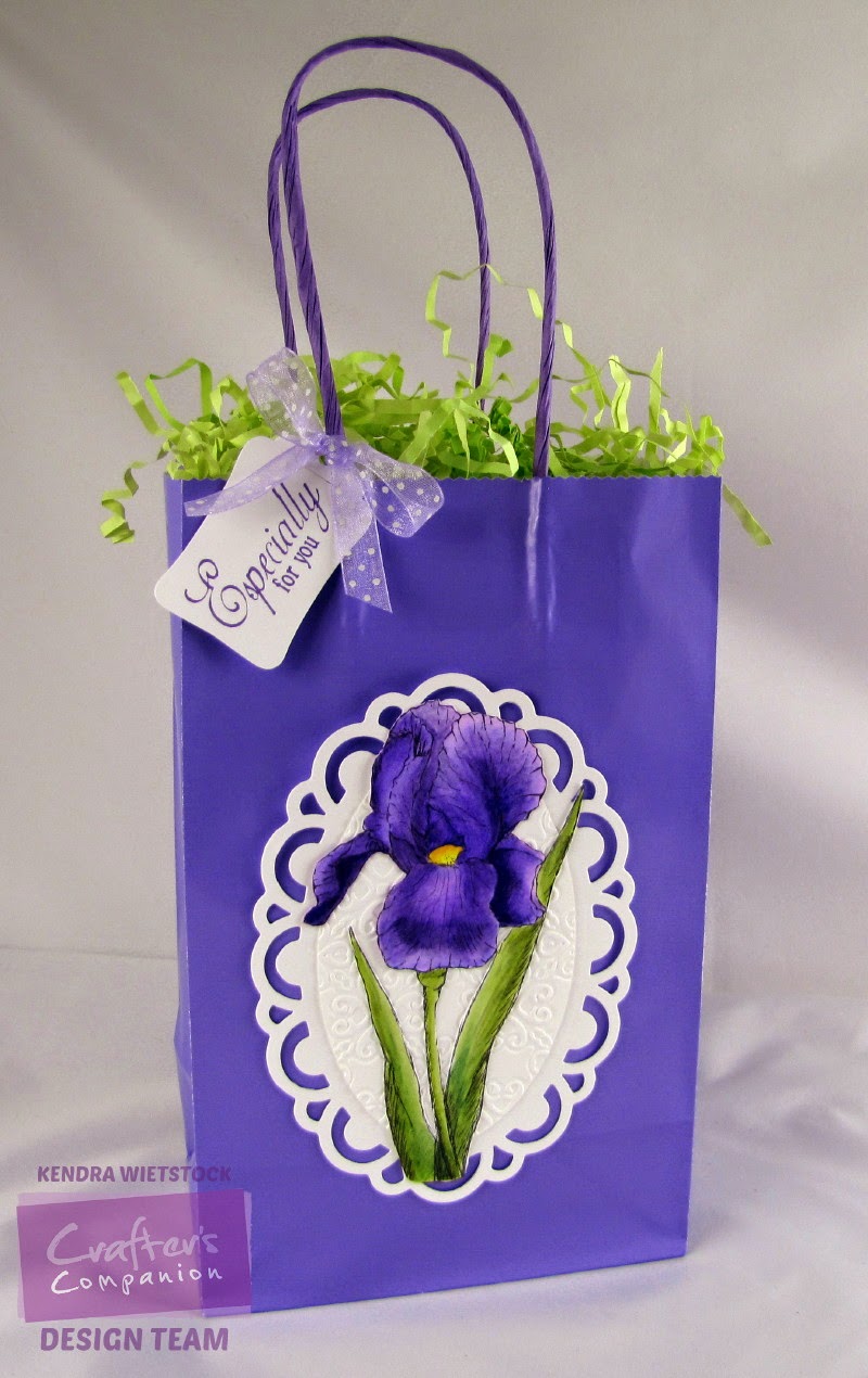 Kendra's Paper Creations Pretty Purple Iris Gift Bag