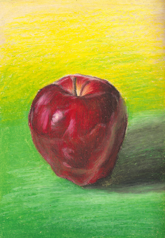 Oil Pastel Apple