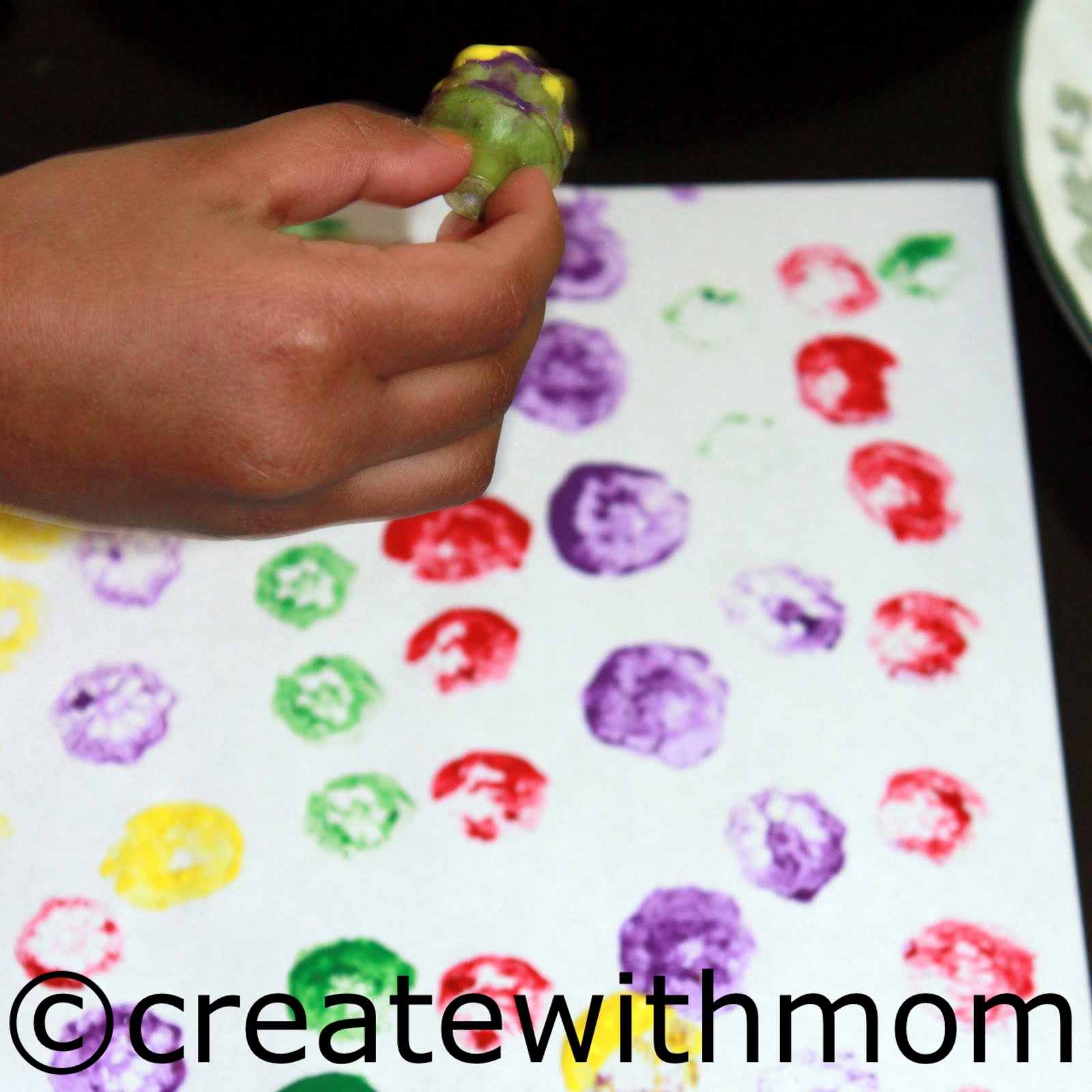 Create With Mom How we used Okra for painting